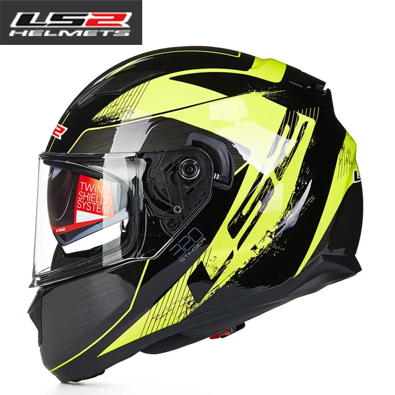 LS2 ff328 Полнолицевой мотоциклетный шлем rcycle для мужчин и женщин с солнцезащитными линзами гоночный мото rbike шлем DOT Approved LS2 moto Capacete - Цвет: 2