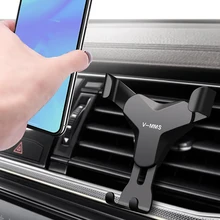 Universal Gravity Car Holder Air Vent Mount Stand Mobile Phone Support For iphone Xiaomi mi9 Smartphone Gravity Auto Clip In Car usams cd47 creative 2 in 1 wireless charging gravity car air vent mount for smartphone