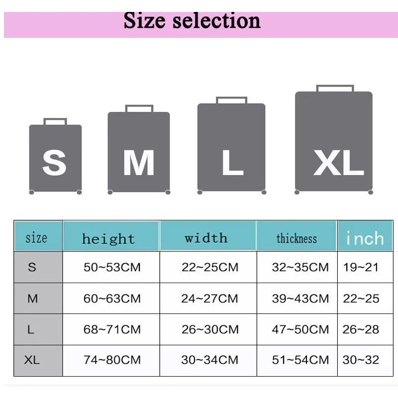 QEHIIE Children Cartoon Suitcase Protective Case 18-32 Inch Travel Suitcase Cover 2018travel organizer Travel Accessories