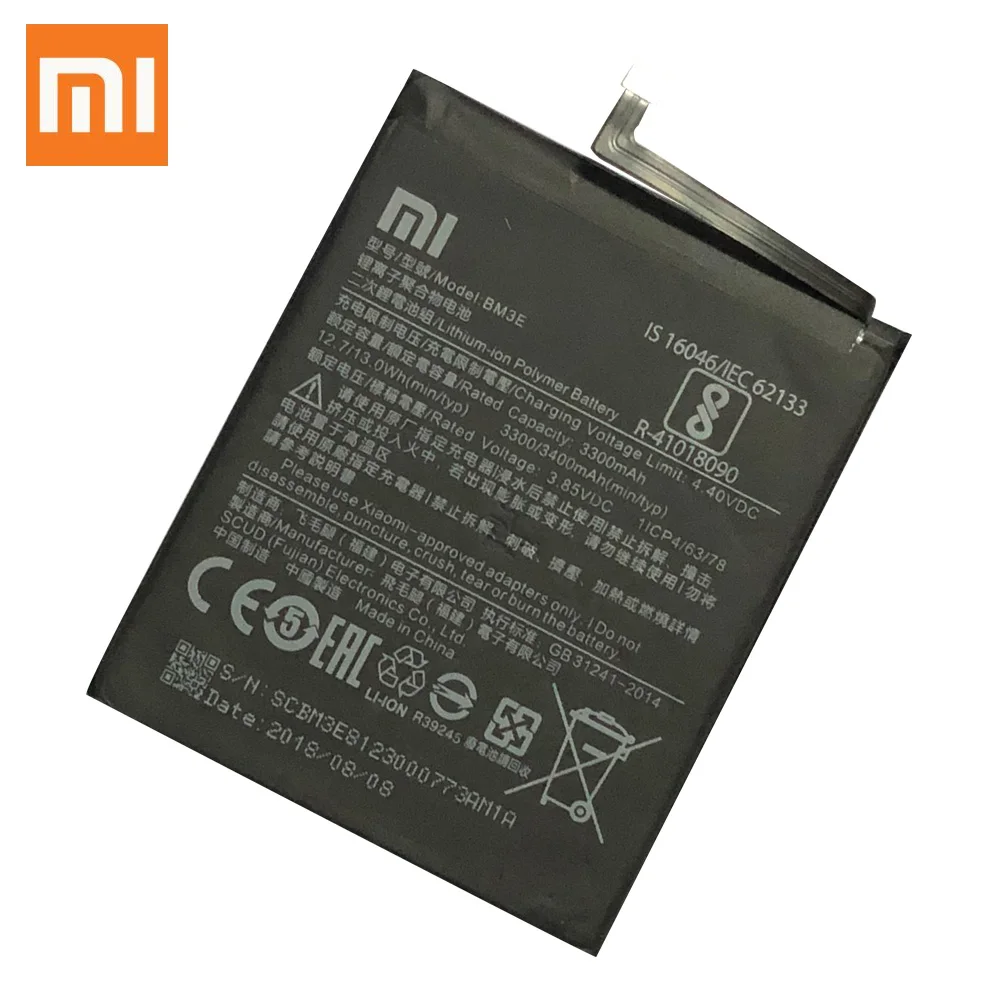 

Xiao Mi BM3E Original Replacement Phone Battery 3300mAh High Capacity High Quality For Xiaomi Mi 8 M8 MI8 Genuine battery
