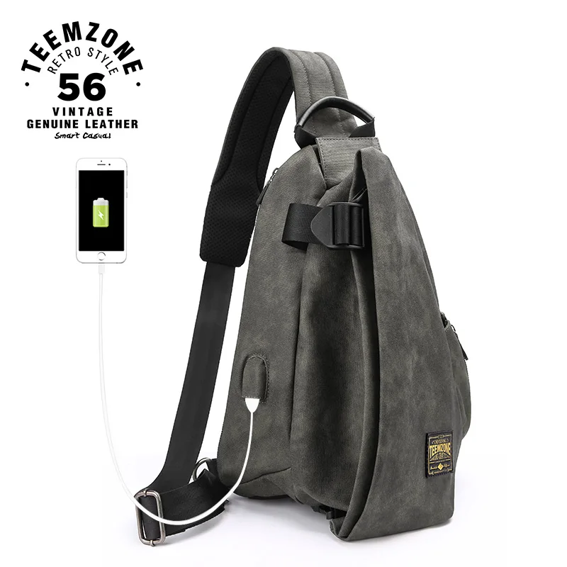 waterproof usb oxford crossbody bag anti theft shoulder sling bag