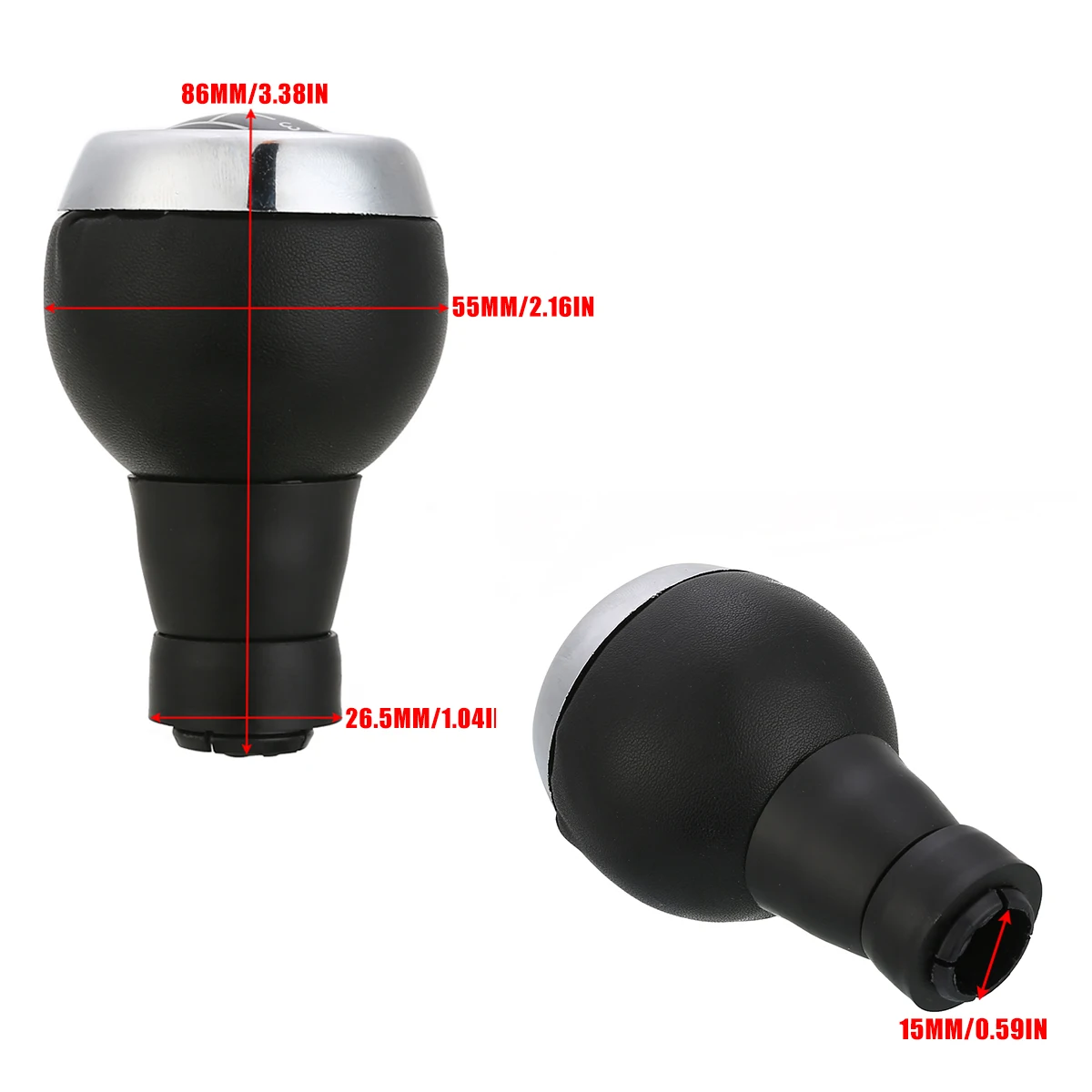 New Arrival 1pc 6 Speed Black Silver Gear Stick Shift Knob For Mini Cooper R55 R56 R57 R59 F55 F54