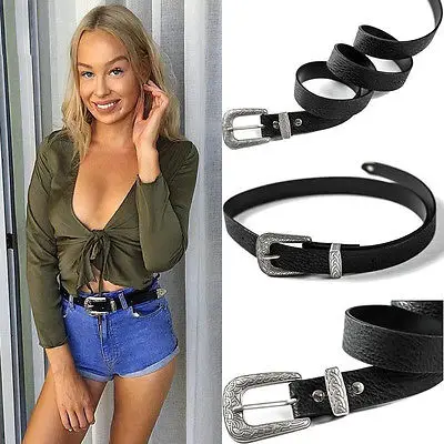 

2017 Fashion Women Lady Girl Vintage Metal Buckle Boho Leather Waist Belt Waistband M