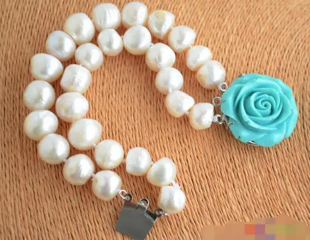 

3697 2row white baroque freshwater cultured pearl bracelet