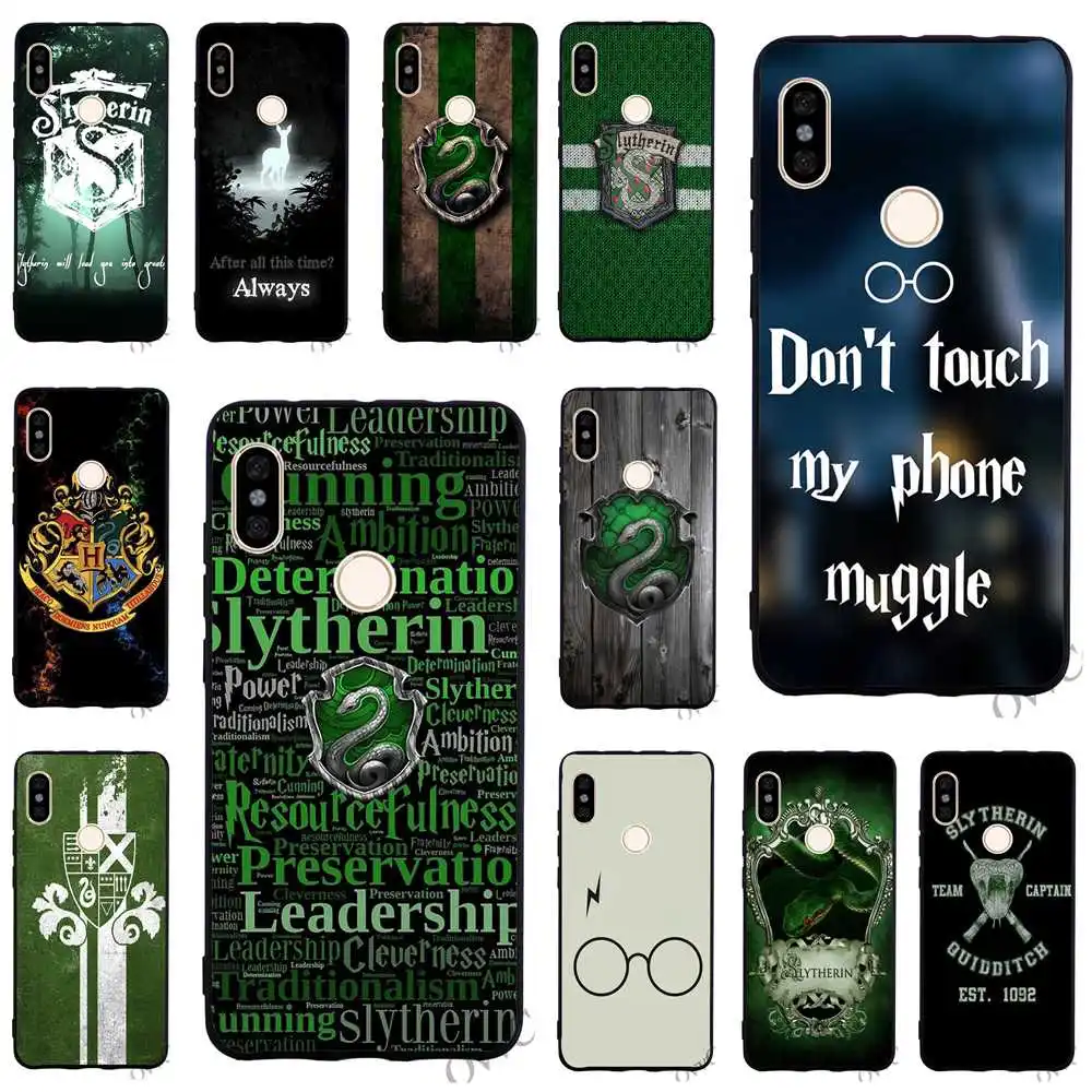 

Slim Slytherin School Phone Cover for Xiaomi Redmi Note 4X Case 4A 5 Plus 5A Prime 6A 5 6 Pro Back