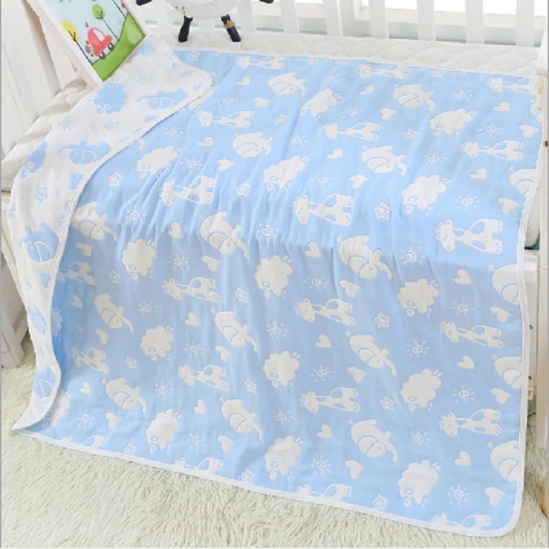 

100% Muslin Cotton Baby Swaddle Multi-use Baby Blankets Swaddle Newborn Muslin Infant Gauze Bedding Blanket Baby Quilt 120*150cm