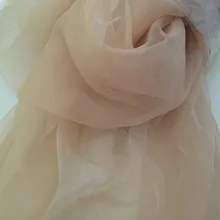 Горячая 150 см в ширину 3 м/лот свежая Обнаженная мягкая ткань из органзы прозрачная ткань хорошего качества для блузки бальное платье юбка свадебное платье пачка