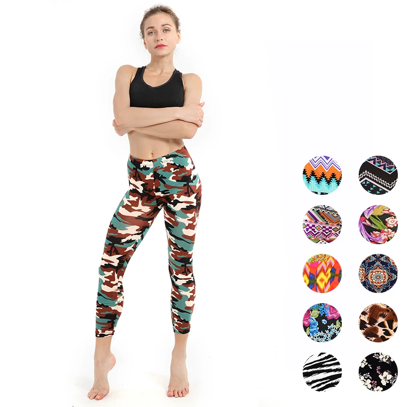 

Women Fitness Leggings High Elastic Skinny Camouflage Legging Plus Size Push Up Pants Skull Women Pencil Pants Feminino Jeggings
