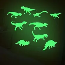 1 комплект светящиеся светится в темноте Dinasour лунные стикеры вечерние домашний Декор наклейки на стену Горячая 3D для детей Детская комната спальня потолок