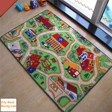 120*80 см полиэстер Игровой Коврик Большой Игровой Коврик Нескользящие игровые коврики для детей автомобили гоночный автомобиль игрушки игры Детская комната коврик Домашний декор