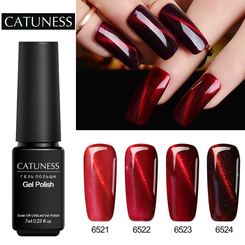 

7 ML Cat Eyes UV Gel Varnish CATUNESS Bottle 3D DIY Magnetic Red Fire Cat's Eye Nail Gel Polish Soak Off Effect Gel Polishing