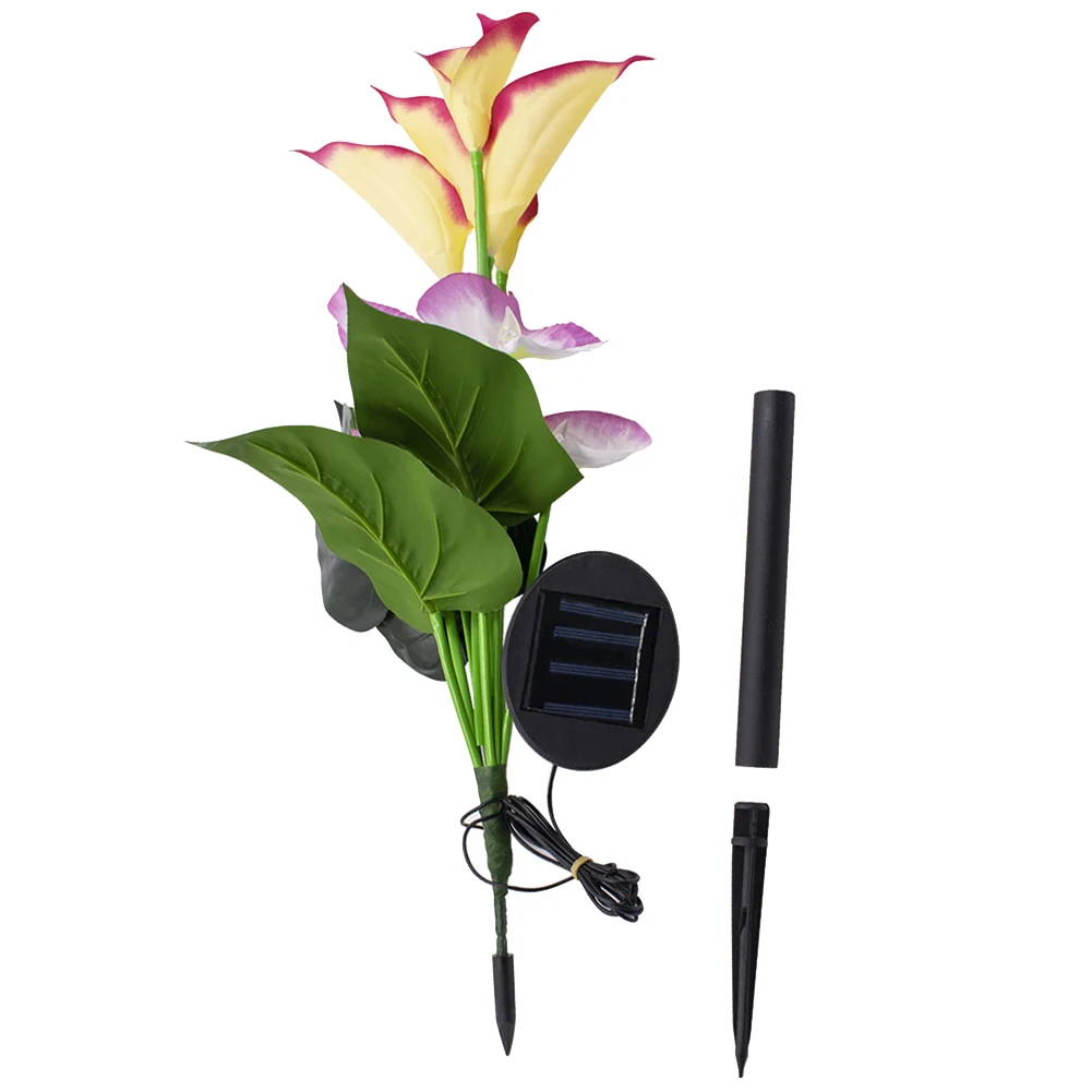 Экономичные светильники Calla Lily Flower на солнечной батарее уличные