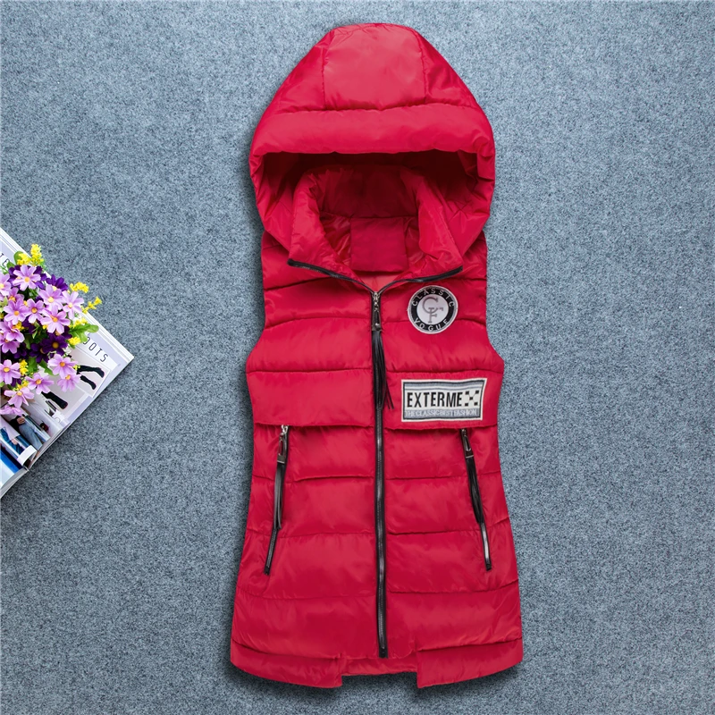 Autumn Winter Women Cotton Vest Letter Print Pattern Warm