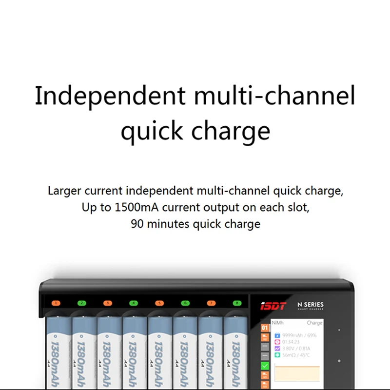 FATJAY ISDT N8 N16 N24 AA AAA зарядное устройство DC Смарт зарядное устройство для батареи Li-lon LiHv Ni-MH Ni-Cd LiFePO4 Eneloop