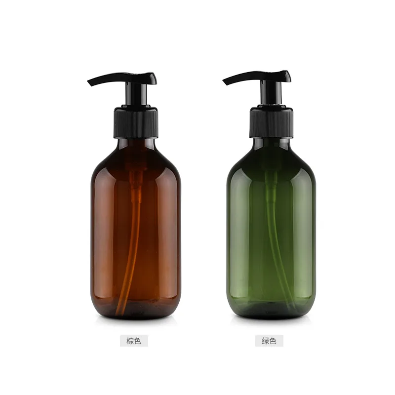 1pcs 300ml Round Shape PET Bottle Cosmetics Hand Lotion Pump Shampoo Lotion Pump Emulsion Bottle Body Moisturizing Beauty Care