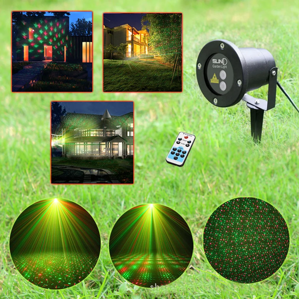 

IR Control Red Green 20 Renderings Laser Lights Outdoor Waterproof IP67 laser projection lamp Bar DJ party stage light