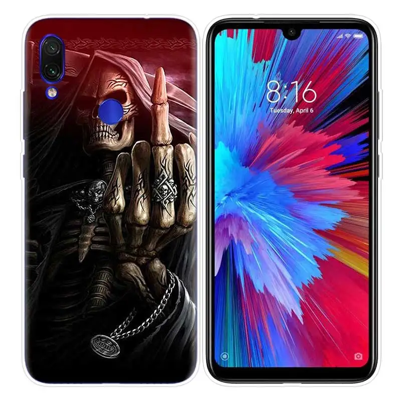 Чехол с черепом для Xiao mi Red mi Note 7 7S K20 Y3 GO S2 6 6A 7A 5 Pro mi Play 9T A1 A2 8 Lite Poco F1