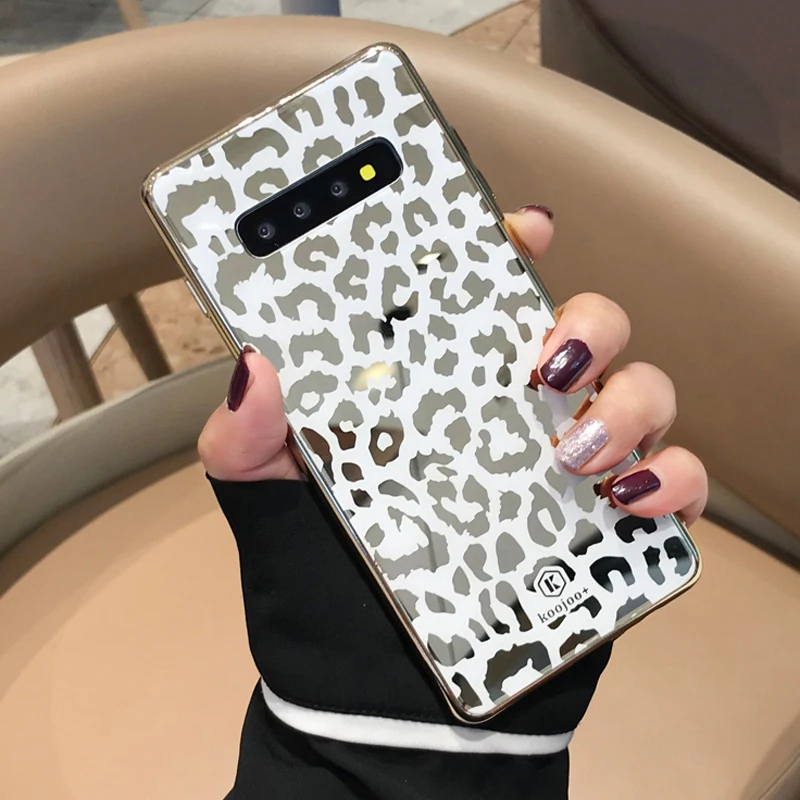 YHBBCASES роскошный золотой Леопардовый стеклянный чехол для телефона samsung Galaxy S10 S9 Plus покрытие мягкая рамка Чехлы для samsung Note 8 9