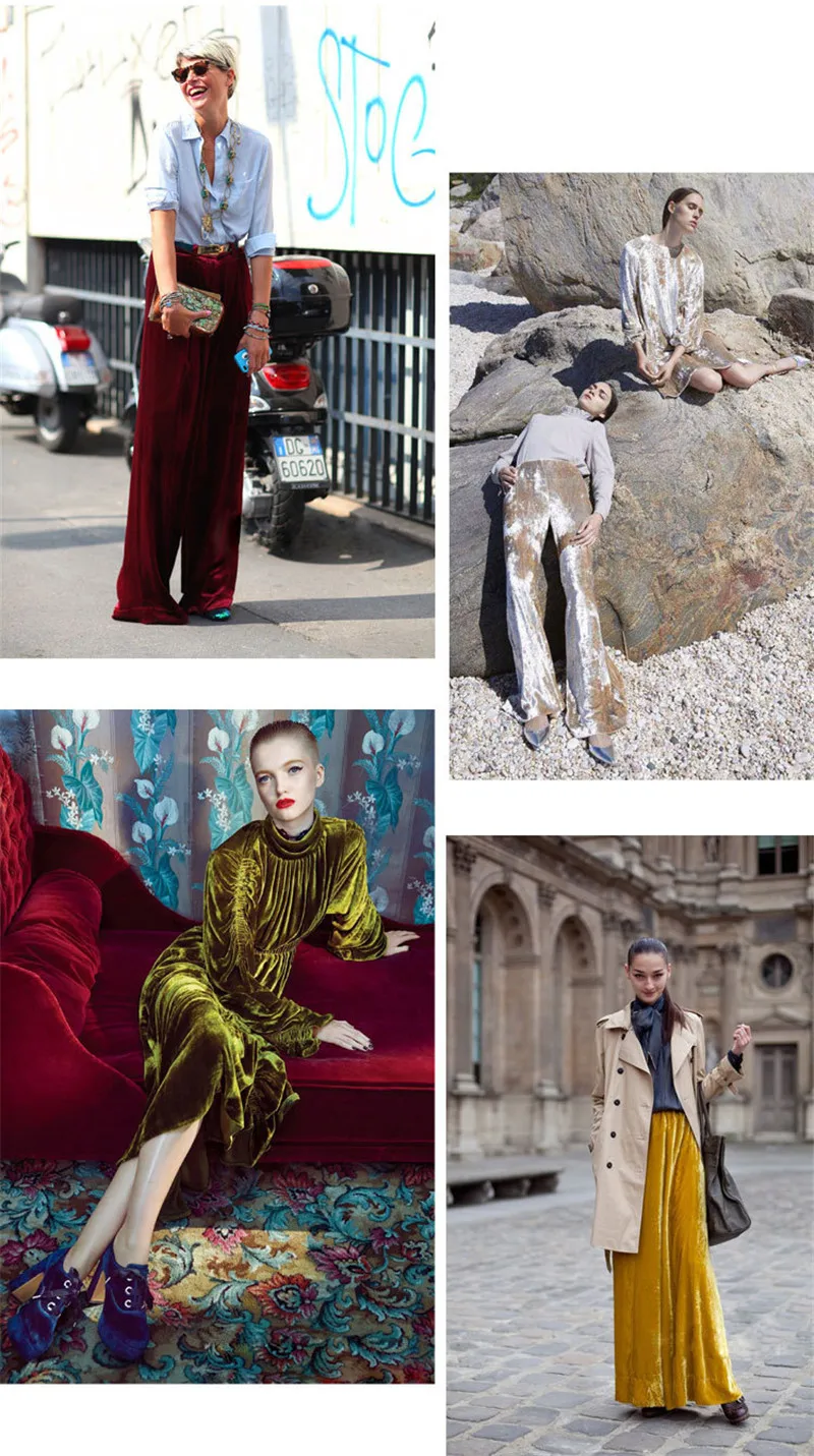 Women Velvet Wide Leg Pants01
