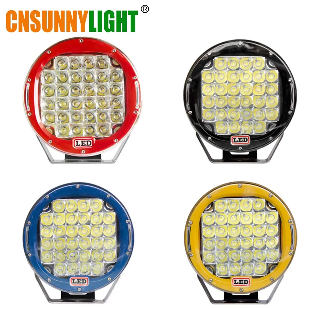 

CNSUNNYLIGHT 4pcs 9inch LED Work Light 96w Cargo Spotlight off-road Projector Headlight Spot Vehicular Lamp for SUV Bumper light