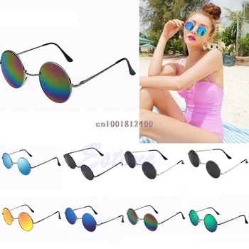 

Vintage Sunglasses Men Women Sunglasses Hippie Retro Round Metal Eyeglasses Glasses Eyewear