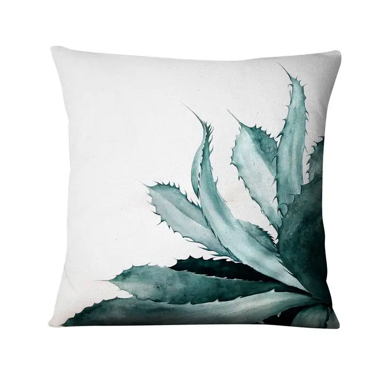 grey cushions Tropical Palm Leaf Digital Printed Pillowcase Green Plant Cushion Decorative Pillow Home Decor Sofa Throw Pillow 45*45cm large floor cushions Cushions