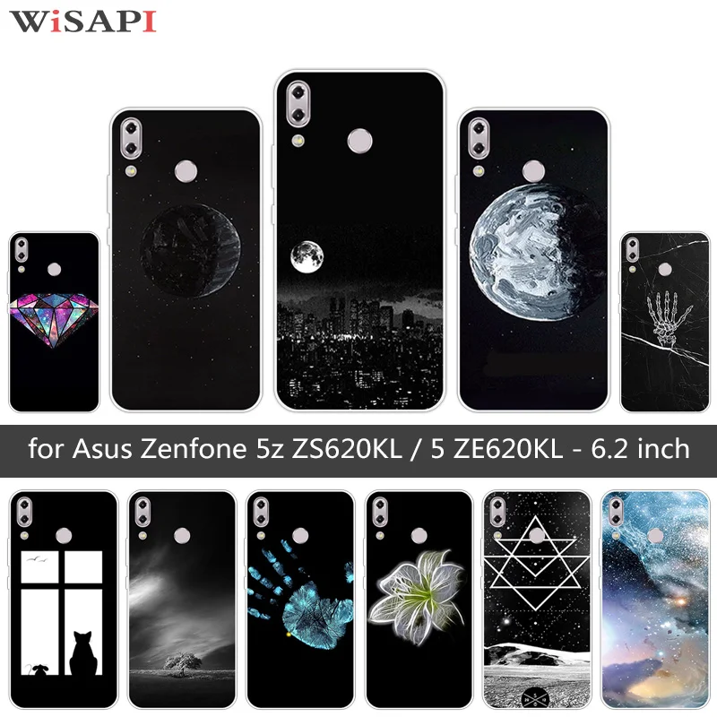 6 2 дюйма для Asus Zenfone 5 ZE620KL чехол с принтом 5z ZS620KL ультратонкий ТПУ мягкий телефона