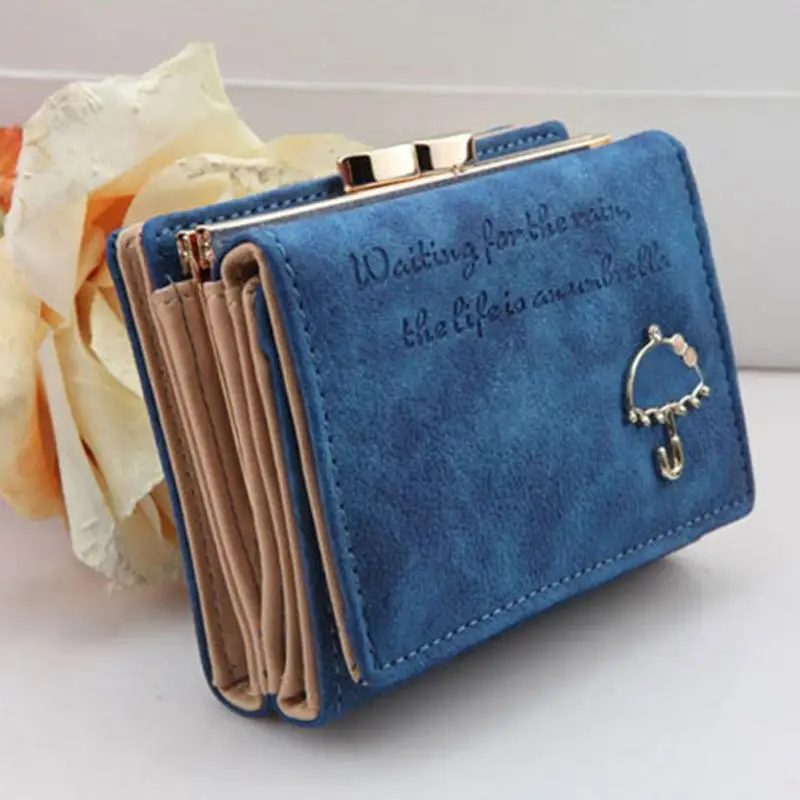 

NEW Cute Clutch Purse with Umbrella Pattern PU Leather Wallet Short Handbags