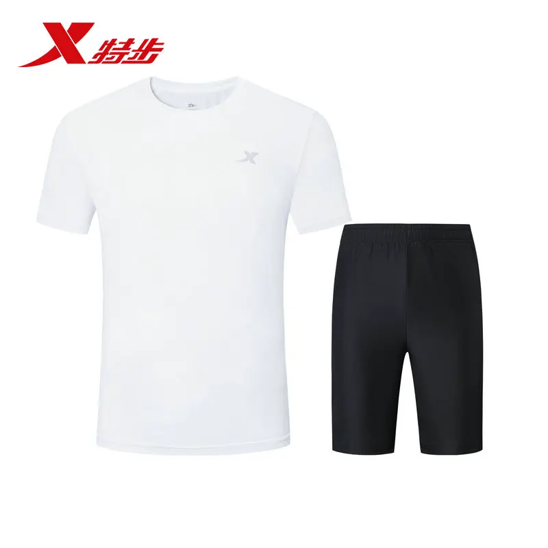 881229959305 Xtep 2019 Summer Sports Set Men's Running suit Men's Sportswear Breathable short and t shirt