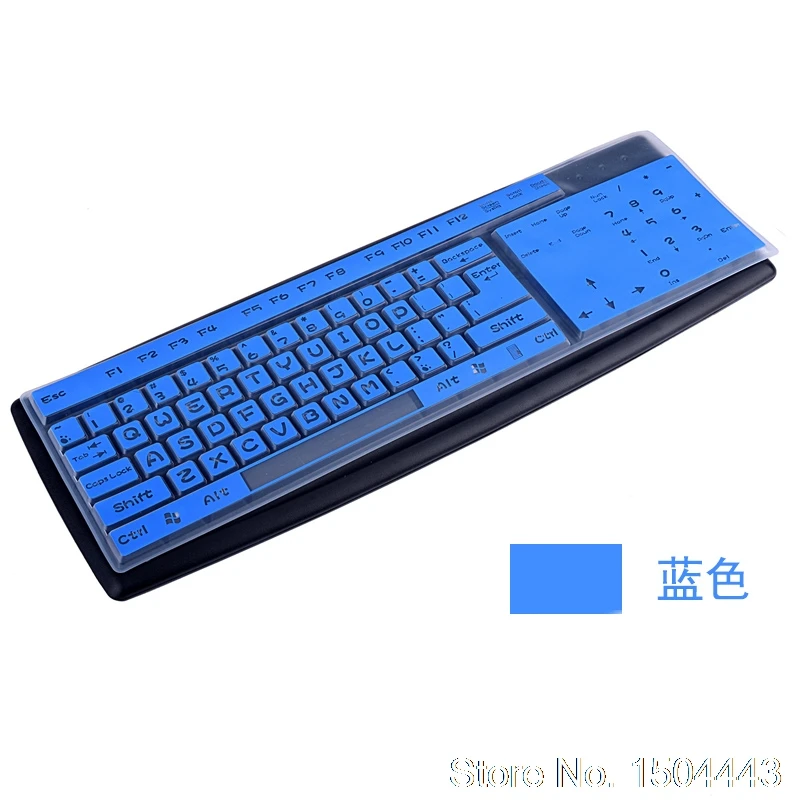 Универсальная пленка для настольного компьютера, ПК, клавиатуры для lenovo, hp, Dell, защитная пленка, много цветов, 19, 21, 23, 24, 27 дюймов - Цвет: blue