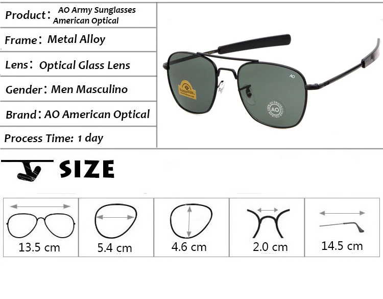 2018 США войска, военные АО бренд мужской солнца Стекло es Для мужчин оптический Стекло объектив авиации солнечные Стекло es gafas óculos de sol masculino