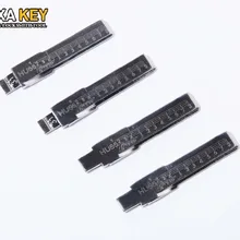 10 шт. Выгравированный линейный ключ для VW 2 в 1 LiShi HU66 весы режа зубы Заготовка ключа замка зажигания автомобиля