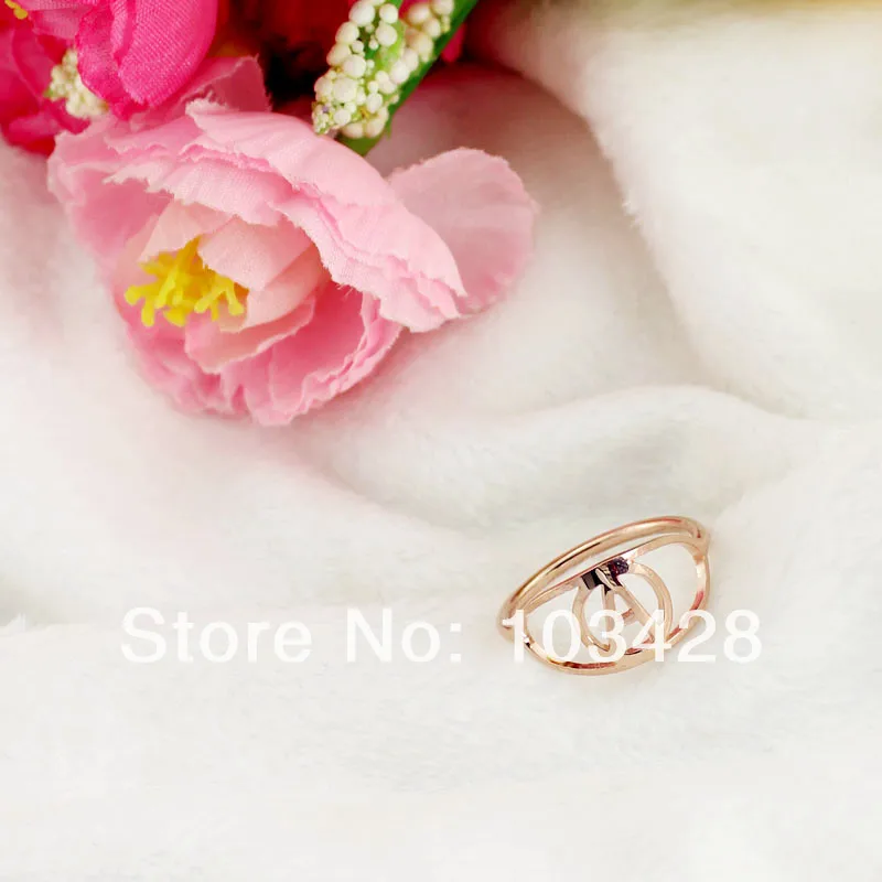 

AILIN Mom's Gift Evil Eye Ring Personalized Rose Gold Color Eye Ring Customized Cut 1 Initials Name Rings