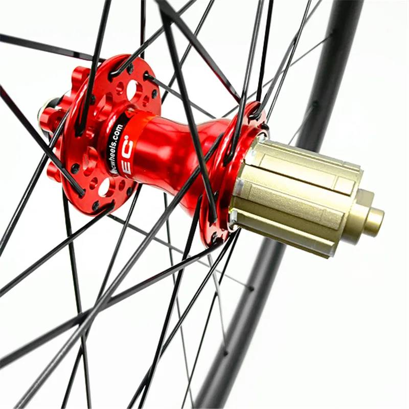 29er Углеродные Диски для горных велосипедов колеса 30x22 мм бескамерные Асимметричные задние колеса 142x12 810 г стальной диск MTB колеса