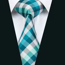 Dh-1418 Новое поступление Барри. ван моды Для мужчин галстук синий клетчатый галстук шелк жаккард Галстуки для Для мужчин Бизнес Свадебная