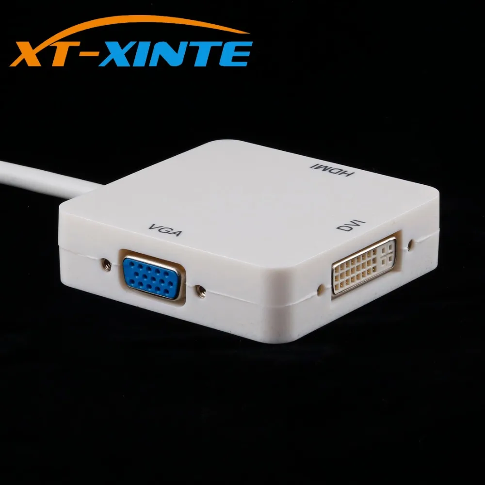 Адаптер переходник Mini 3 в 1 DP Thunderbolt to DVI D VGA HDMI кабель DisplayPort 20pin Male Port Для iMac Mac Pro Air