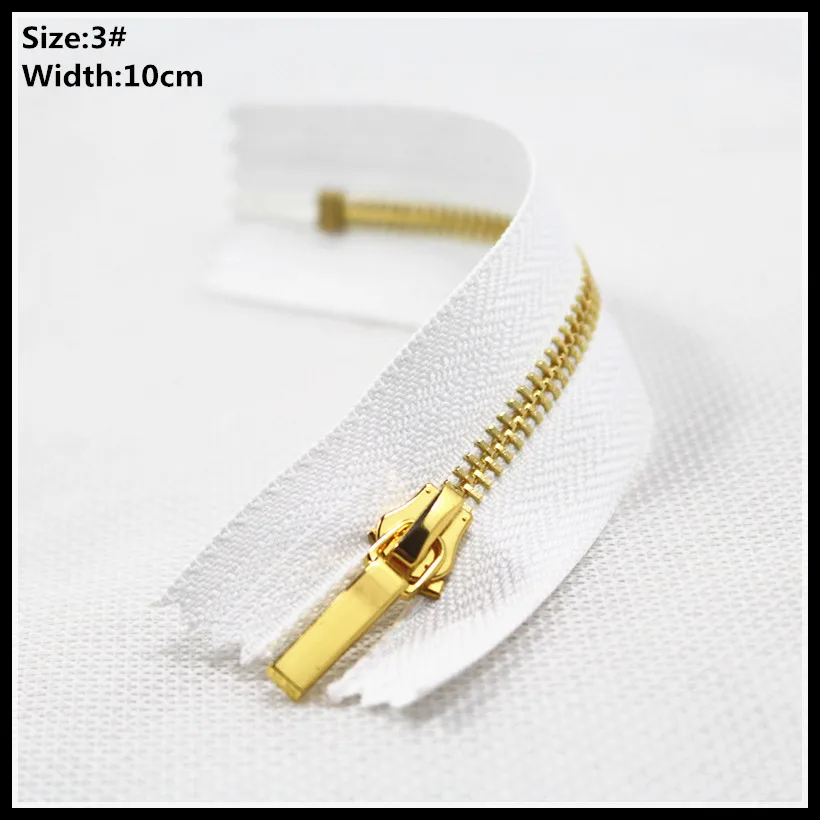 High quality 10cm 3 20pcs/lot white Metal Zipper for Sewing zip