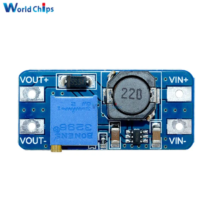 5 шт. MT3608 2A Max DC-DC Step Up усилитель конвертера Питание модуль Boost 2 V-24 V 5V 9V 12V 28V Для Arduino LM2577