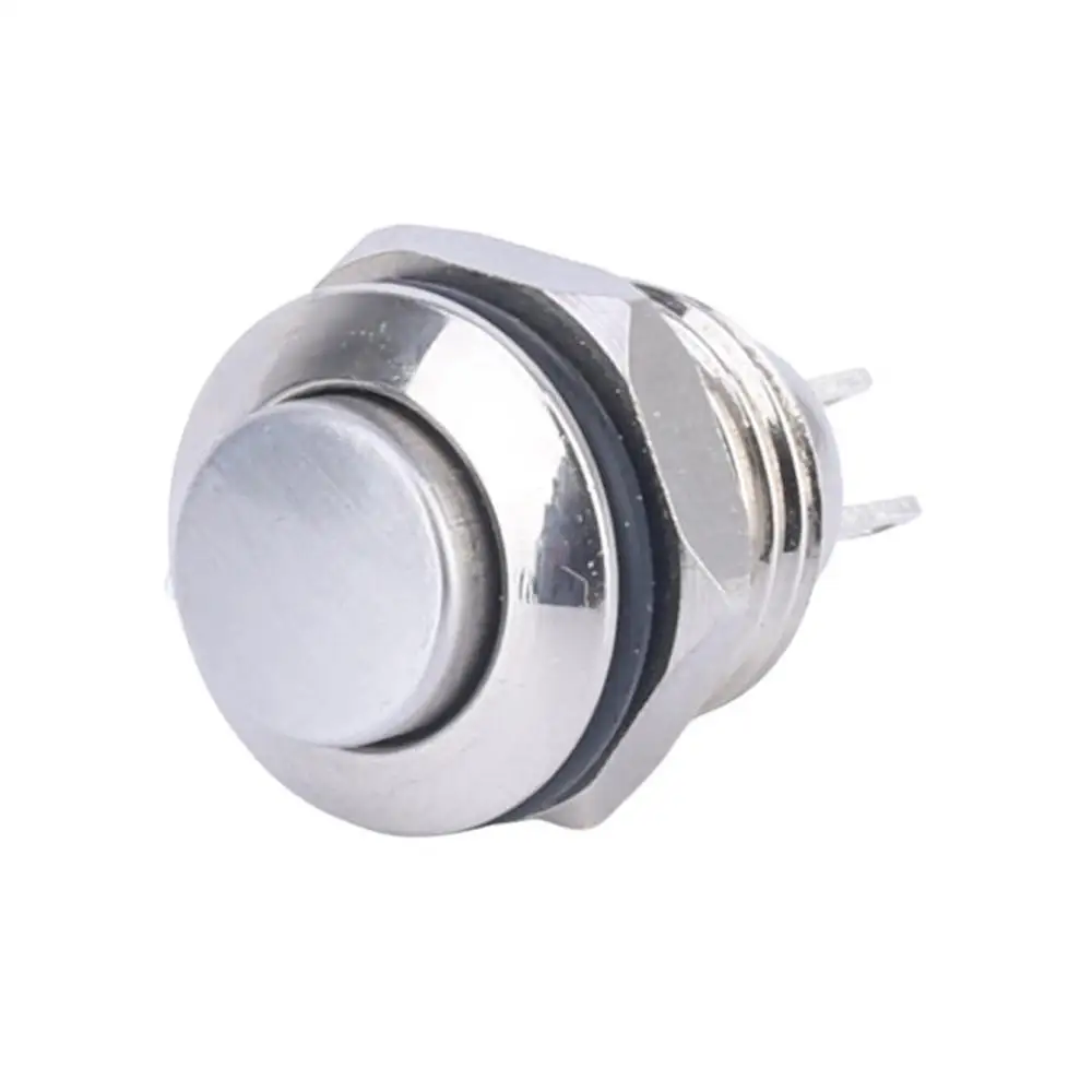 

10MM Dia Metal Reset Push Button Waterproof Pin Terminal Momentary Button Switch