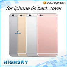 1 piece free shipping metal spare parts card tray and keys Multicolor back cover case for iphone 6s housing battery door