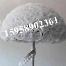 SPR 50 см 2 шт/партия свадебный искусственный шелк цветочный шар дорога свинцовый стол центральный белый-целование ball-1pc = 2 шт полушары