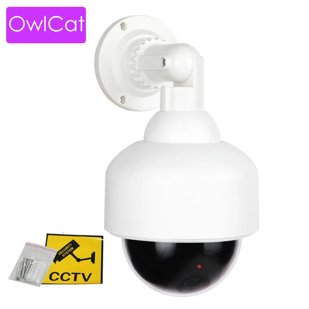1pc Dummy Dome Camera Fake Wireless Cctv Security Indoor Surveillance