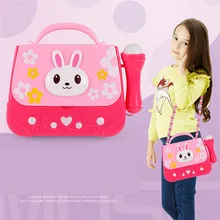 Мультипликационный Детский пазл раннее образование Многофункциональный Музыкальный Рюкзак с микрофоном мини огни караоке микрофон игрушка