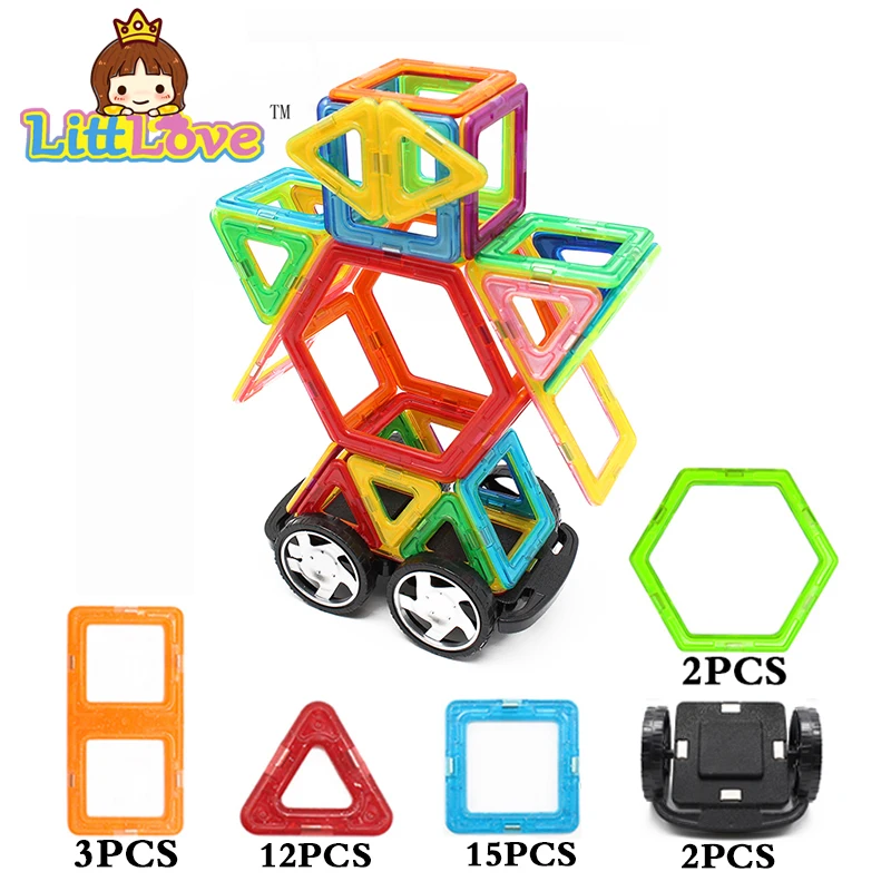 34 шт. большой размер магнитные строительные блоки игрушки DIY модели Магнитный конструктор Обучающие Развивающие пластиковые кирпичи игрушки для детей