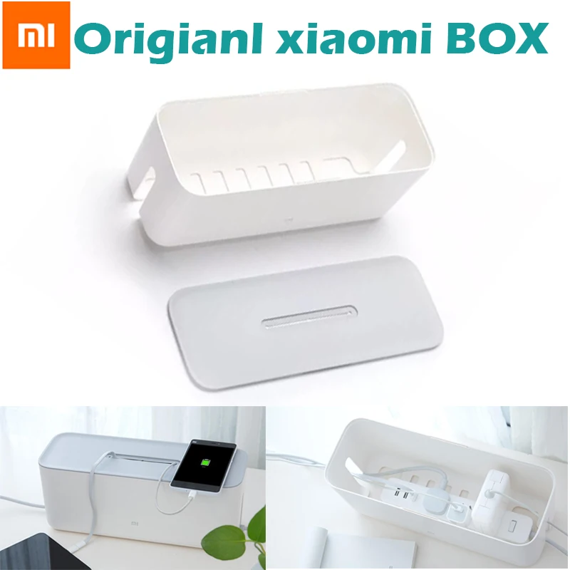 xiaomi шнур питания гнездо для хранения коробка пылеизоляция охлаждающая полоска с отверстием штепсельная база для домашнего хранения инструменты коробки abs