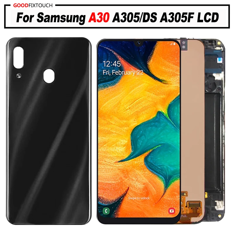 Для samsung galaxy A30 A305/DS A305F A305FD A305A дисплей с рамкой сенсорный экран дигитайзер сборка для samsung A30 lcd