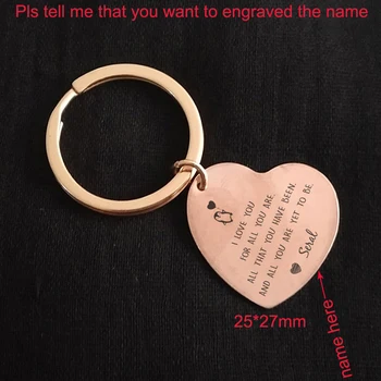 

Personalized Name Keychain I Love You For All You Are All That You Have Been And All You Are Yet To Be Penguin Love Gift