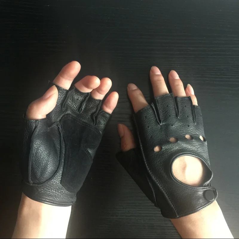Vintage Open Knuckle Leather Driving glove a1