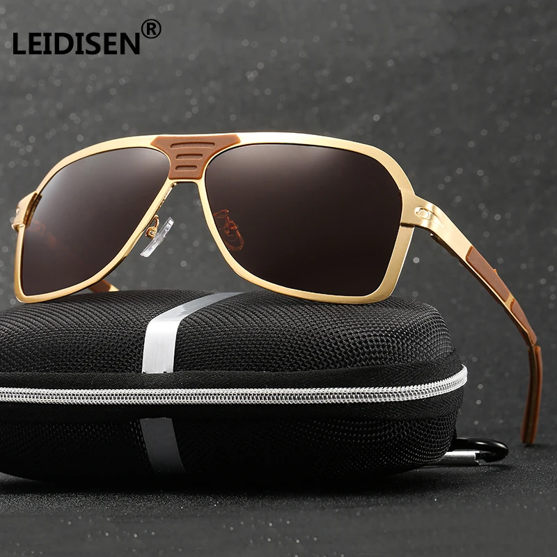 

LEIDISEN 2018 Fashion Driving Sun Glasses For Men Polarized sunglasses UV400 Protection Brand Design Eyewear High Quality