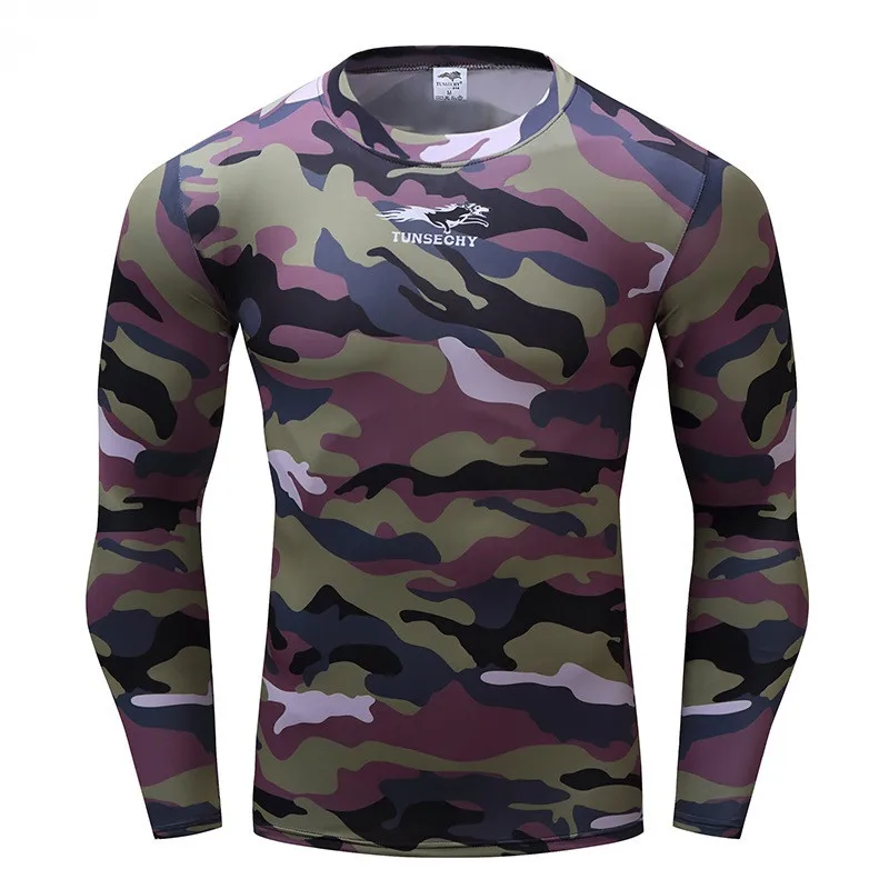

Brand Clothing New Autumn Spring Men Long Sleeve Tactical Camouflage T-shirt camisa masculina Quick Dry Military Army shirt